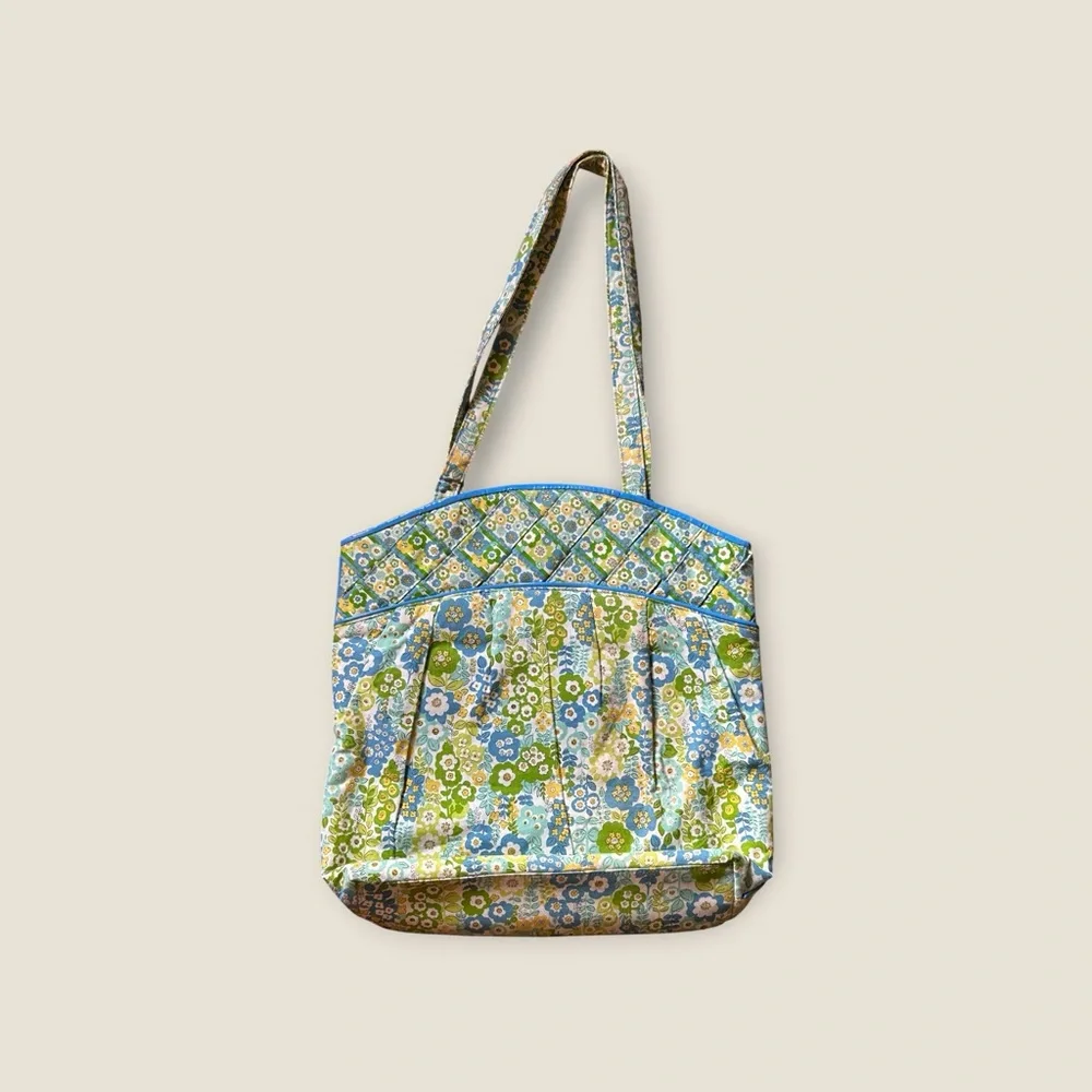 Vera Bradley Blue and Green Floral Tote